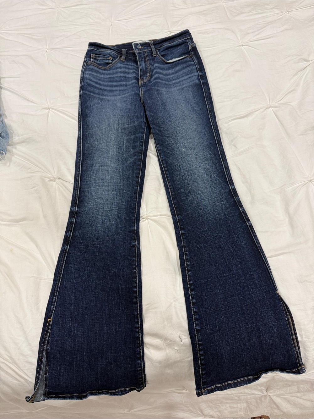 BKE BILLY Women's Dark Blue Flared Jeans